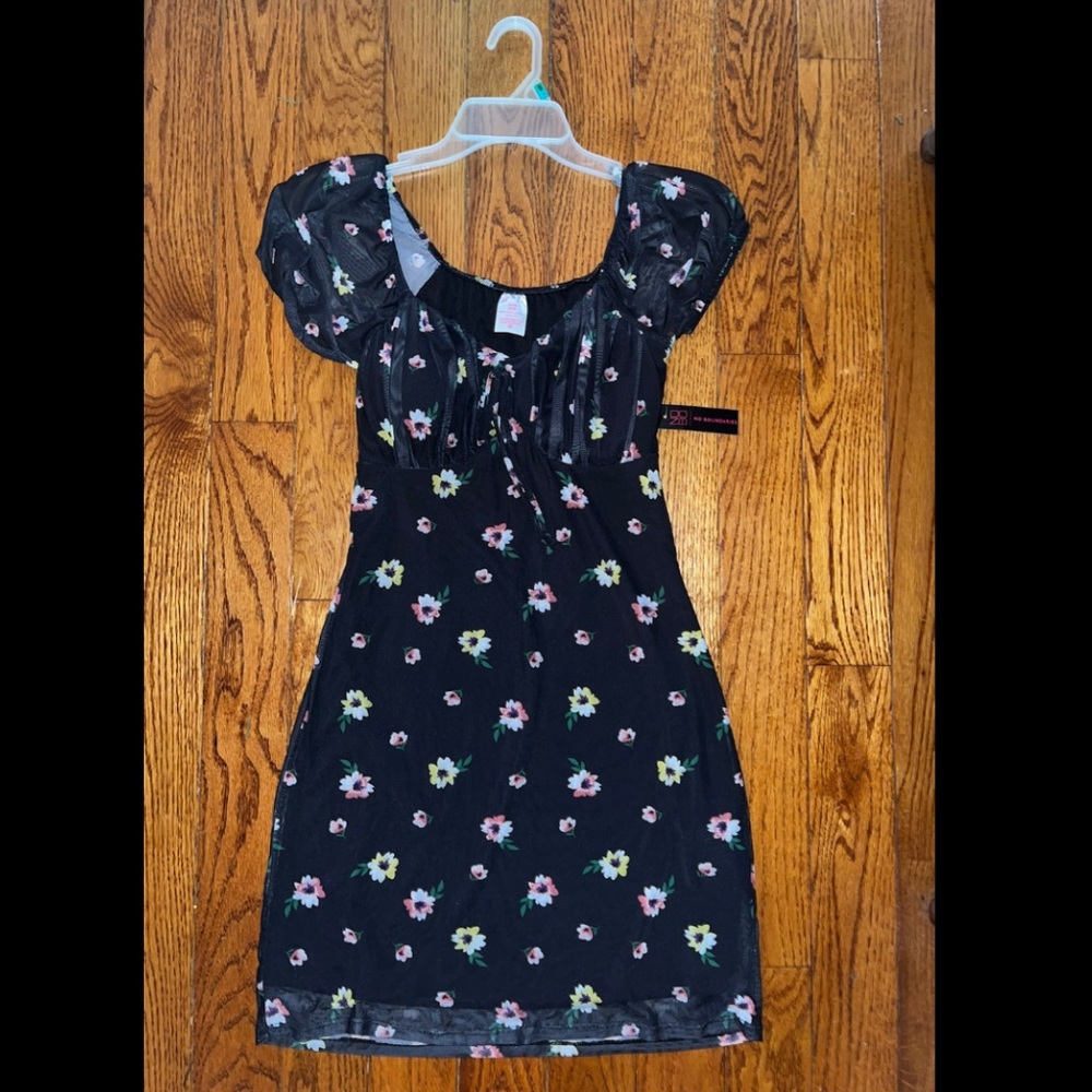 Black floral sundress